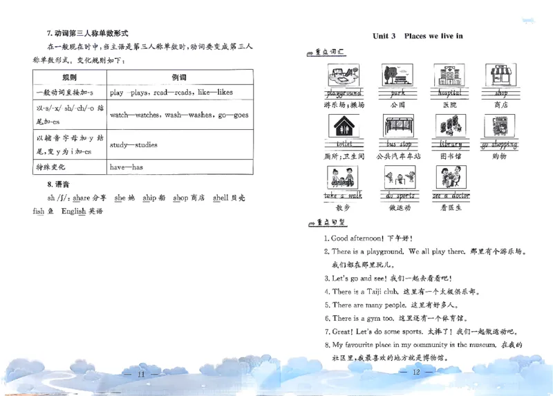 小学英语《单元知识梳理》4年级上册（25秋）_26春四年级上下册人教版_四上英语合集人教版PEP英语四年级上册新教材（教学视频+课件+动画+音频+练习+教案）_20知识点总结