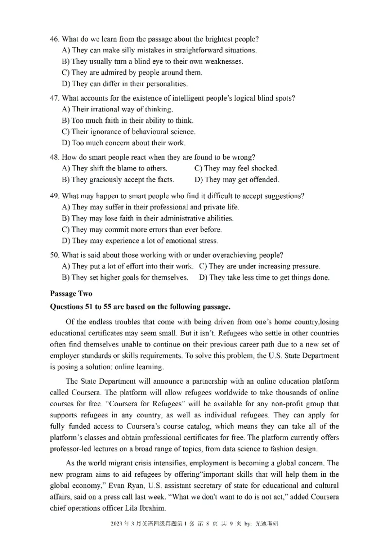 四级真题2021-2025.12月一键打印版_大学英语四六级_大学英语四级+六级_四级真题