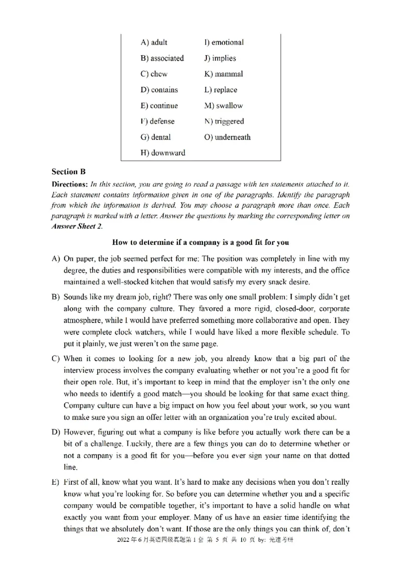 四级真题2021-2025.12月一键打印版_大学英语四六级_大学英语四级+六级_四级真题