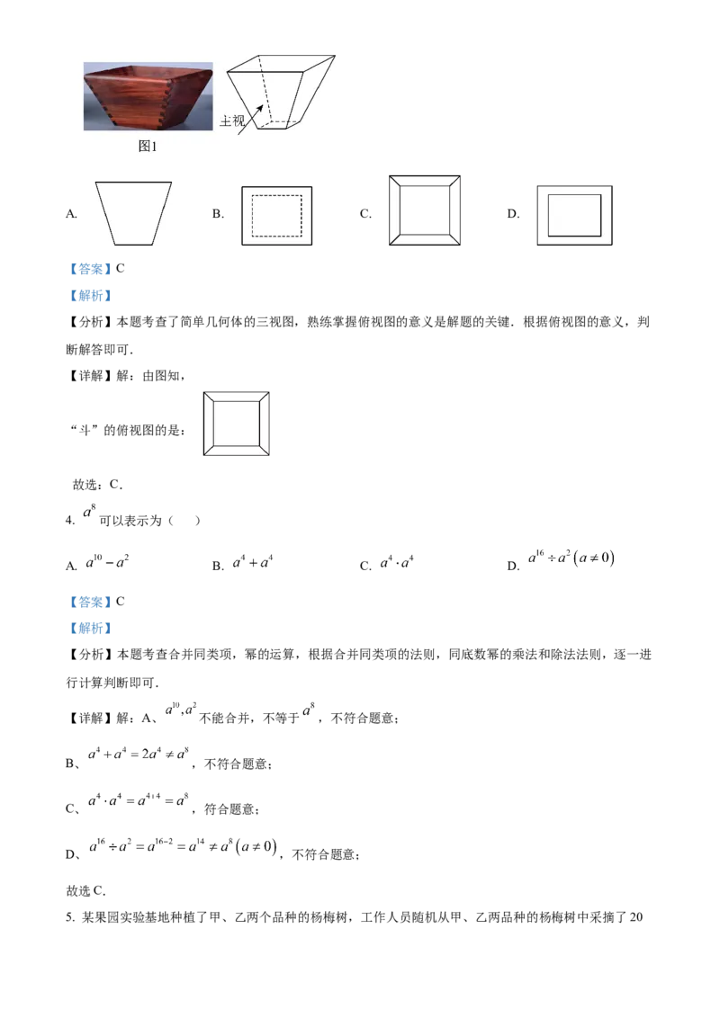 精品解析：2025年安徽省合肥寿春中学九年级中考数学二模试题（解析版）_2025年安徽省中考模拟试卷数学_2025年安徽数学二模卷61份
