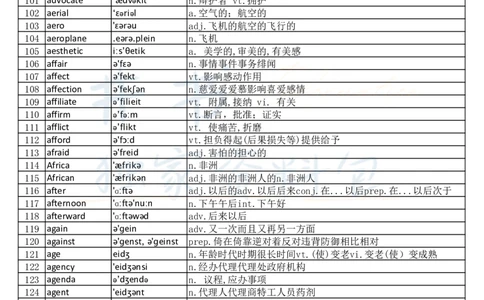 大学英语六级词汇完整版带音标-顺序版_大学英语四六级_赠送_四六级作文模板+单词_四六级单词正序＋乱序