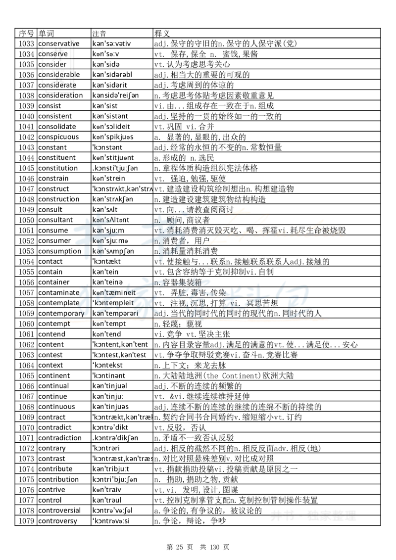 大学英语六级词汇完整版带音标-顺序版_大学英语四六级_赠送_四六级作文模板+单词_四六级单词正序＋乱序