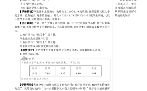 第2课时小数的大小比较教案_2026春人教版数学四年级下册_四下人教数学_四年级下册_教案_教案2+导学案人教四下数学_教案_4小数的意义和性质_2.小数的性质和大小比较