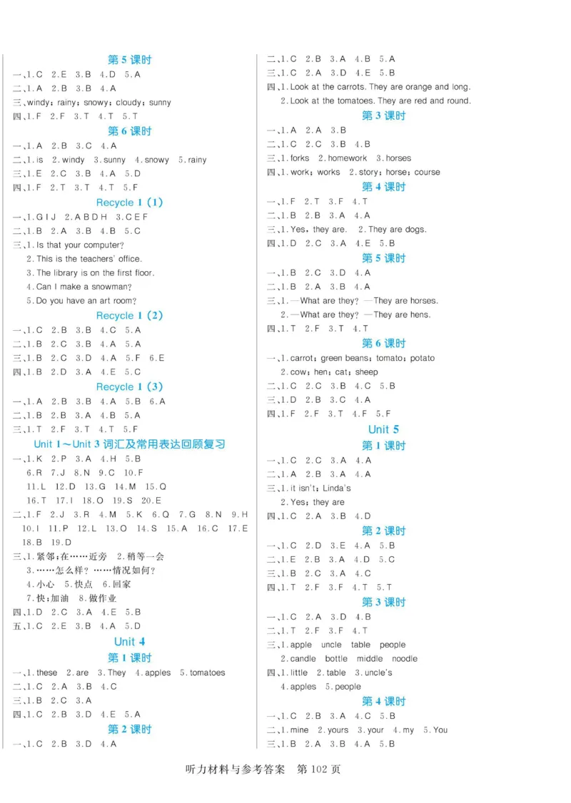 四下英语《黄冈名师天天练》练习册+知识卡+试卷+答案_26春四年级上下册人教版_四上英语合集人教版PEP英语四年级上册新教材（教学视频+课件+动画+音频+练习+教案）_17练习资料