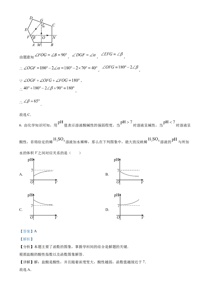 精品解析：2025年安徽省合肥市蜀山区中考二模数学试题（解析版）_2025年安徽省中考模拟试卷数学_2025年安徽数学二模卷61份_精品解析：2025年安徽省合肥市蜀山区中考二模数学试题