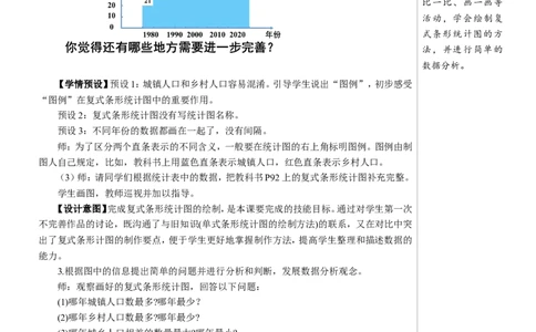 第3课时复式条形统计图教案_2026春人教版数学四年级下册_四下人教数学_四年级下册_教案_教案2+导学案人教四下数学_教案_8平均数与条形统计图