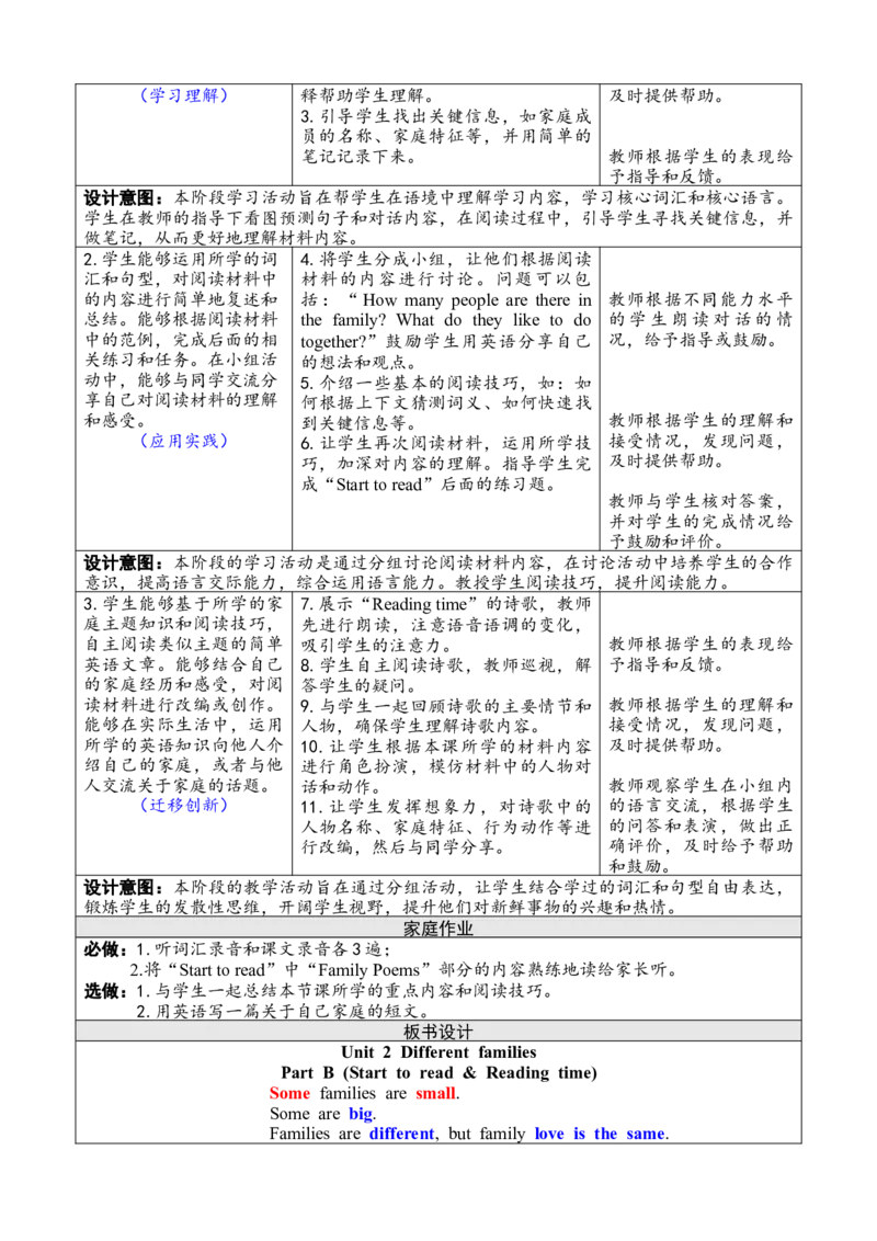 第六课时PartB（Starttoread&Readingtime）_26春四年级上下册人教版_四上英语合集人教版PEP英语四年级上册新教材（教学视频+课件+动画+音频+练习+教案）_19同步教案课件_人教pep3_3-6上册