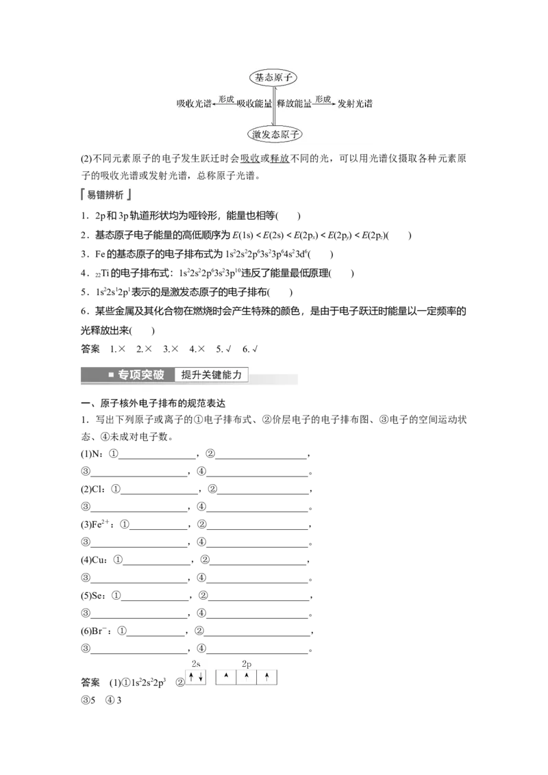 2023年高考化学一轮复习（全国版）第12章第66讲　原子结构与元素的性质_05高考化学_通用版（老高考）复习资料_2023年复习资料_一轮复习_2023年高考化学一轮复习讲义+课件（全国版）