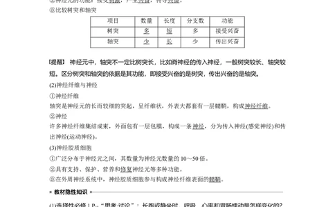 2024年高考生物一轮复习（新人教版）第8单元　第2课时　神经调节的结构基础及基本方式_09高考生物_2024年新高考资料_1.2024一轮复习_2024年高考生物一轮复习讲义（新人教版）
