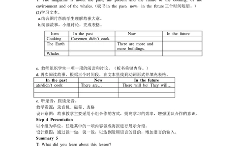 第六课时_26春四年级上下册人教版_四上英语合集人教版PEP英语四年级上册新教材（教学视频+课件+动画+音频+练习+教案）_19同步教案课件_人教pep3_3-6年级下册_6年级下册_Unit4Thenandnow