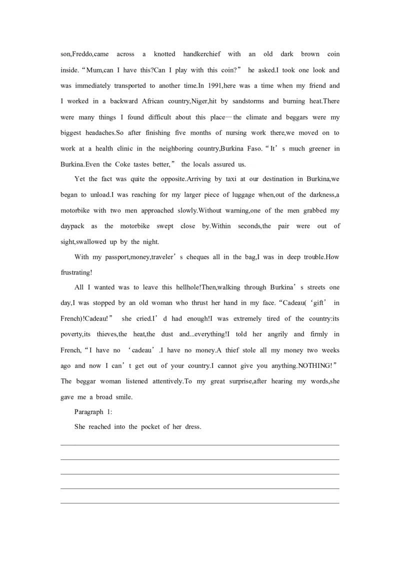 2022高考英语读后续写精读精炼（十四）含答案解析_03高考英语_新高考复习资料_2022年新高考资料_2022年新高考英语一轮复习_2022年新高考英语读后续写精读精炼（含答案解析）8.12更新