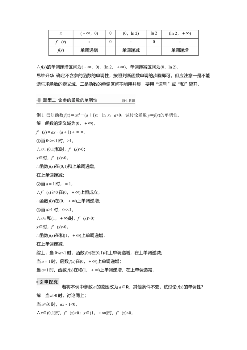 2022届高考数学一轮复习(新高考版)第3章&sect;3.2　导数与函数的单调性_02高考数学_新高考复习资料_2022年新高考资料_2022年一轮复习各版本_1.新高考2022年高考数学一轮复习