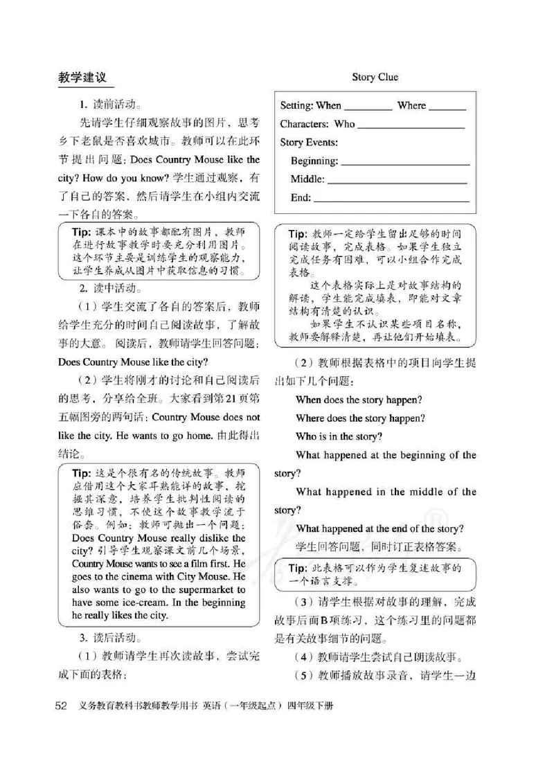 4下_26春四年级上下册人教版_四上英语合集人教版PEP英语四年级上册新教材（教学视频+课件+动画+音频+练习+教案）_16教师用书_小学英语_人教新起点小学英语（一起点）