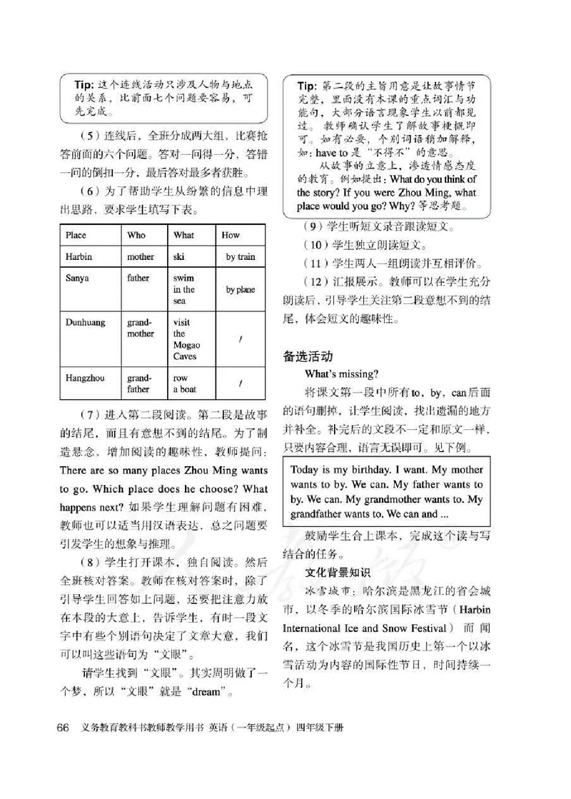 4下_26春四年级上下册人教版_四上英语合集人教版PEP英语四年级上册新教材（教学视频+课件+动画+音频+练习+教案）_16教师用书_小学英语_人教新起点小学英语（一起点）