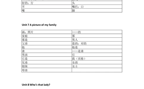 教科版小学英语三年级上册单词表_26春四年级上下册人教版_四上英语合集人教版PEP英语四年级上册新教材（教学视频+课件+动画+音频+练习+教案）_17练习资料_《小学英语单词默写表》