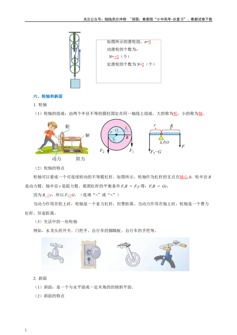 专题12简单机械（知识梳理+典例+练习）-2024物理中考一轮复习精品资料（教师版）_02中考总复习（2026版更新中）_04-物理-中考总复习_2024年中考复习资料_一轮复习_配套练习