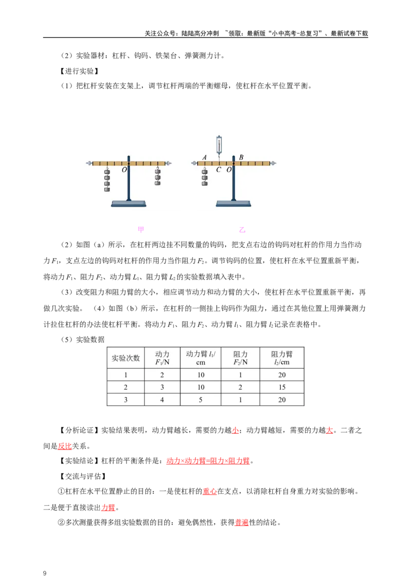 专题12简单机械（知识梳理+典例+练习）-2024物理中考一轮复习精品资料（教师版）_02中考总复习（2026版更新中）_04-物理-中考总复习_2024年中考复习资料_一轮复习_配套练习