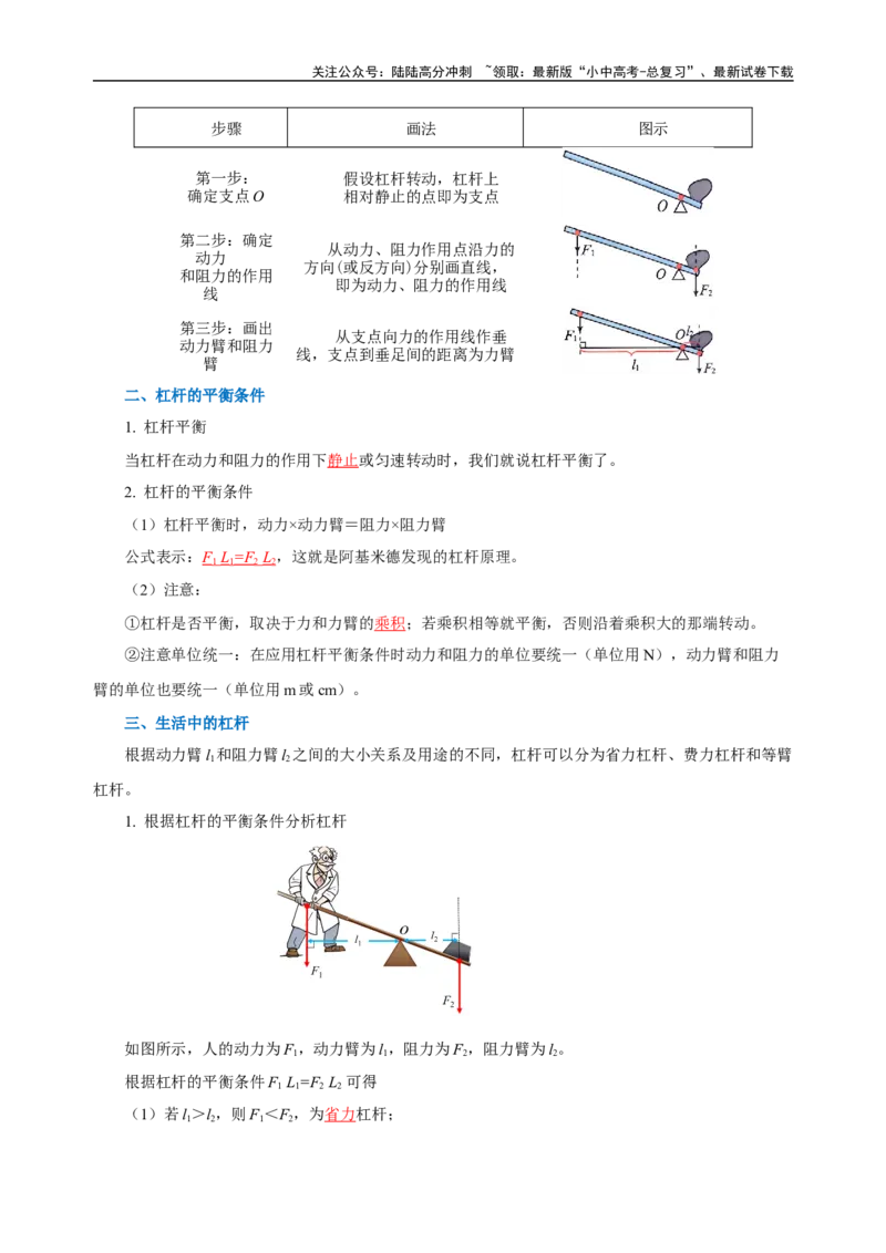 专题12简单机械（知识梳理+典例+练习）-2024物理中考一轮复习精品资料（教师版）_02中考总复习（2026版更新中）_04-物理-中考总复习_2024年中考复习资料_一轮复习_配套练习