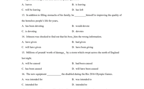 06动词的时态和语态(精练)-2024年高考英语一轮复习语法能力突破必备(PPT+复习卡+精练题)(通用版)_03高考英语_通用版（老高考）复习资料_2024年复习资料