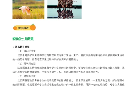 专题15简答、材料阅读题（讲练）（原卷版）_02中考总复习（2026版更新中）_04-物理-中考总复习_2025年中考复习资料_2025中考二轮课件ppt+讲义+练习物理_讲义+练习