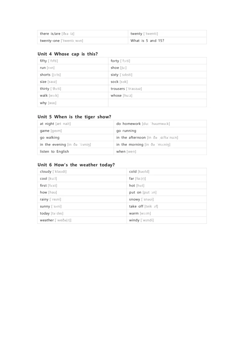 重大版英语四年级下册单词默写表_26春四年级上下册人教版_四上英语合集人教版PEP英语四年级上册新教材（教学视频+课件+动画+音频+练习+教案）_17练习资料_《小学英语单词默写表》