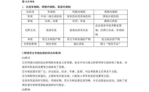 04必修1第一单元古代中国的政治制度第4讲　明清君主专制的加强_07高考历史_通用版（老高考）复习资料_2023年复习资料_一轮+二轮_历史高三一轮复习系列