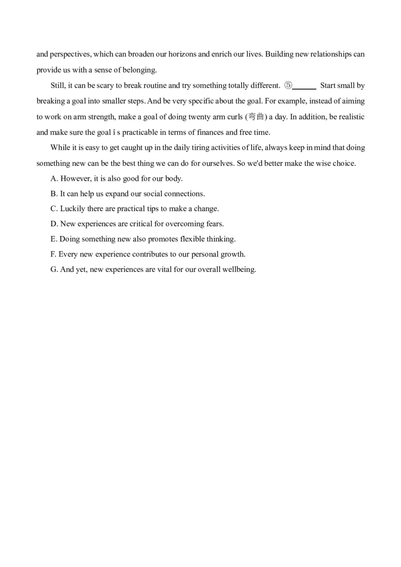 2025届高考英语二轮复习常考题型精练（2）&mdash;七选五（含解析）_03高考英语_2025年新高考资料_二轮复习_2025年高考英语二轮复习常考题型精练(含解析)