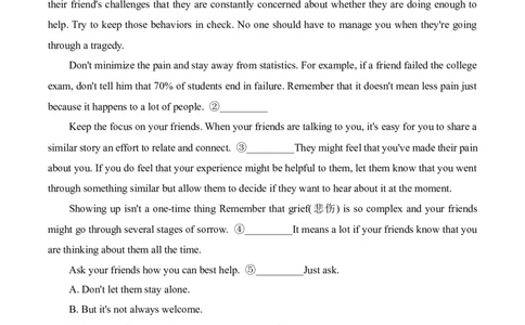 2025届高考英语二轮复习常考题型精练（2）&mdash;七选五（含解析）_03高考英语_2025年新高考资料_二轮复习_2025年高考英语二轮复习常考题型精练(含解析)