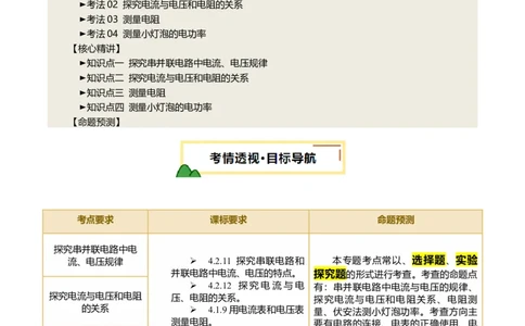 专题07电学重点实验（讲练）（原卷版）_02中考总复习（2026版更新中）_04-物理-中考总复习_2025年中考复习资料_2025中考二轮课件ppt+讲义+练习物理_讲义+练习