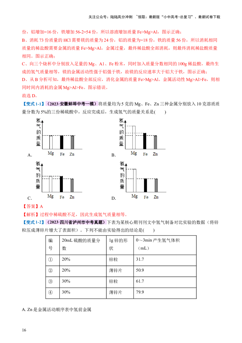 专题06金属和金属材料（讲义）-2024年中考化学一轮复习讲练测（全国通用）（解析版）_02中考总复习（2026版更新中）_05-化学-中考总复习_2024年中考复习资料_一轮复习资料