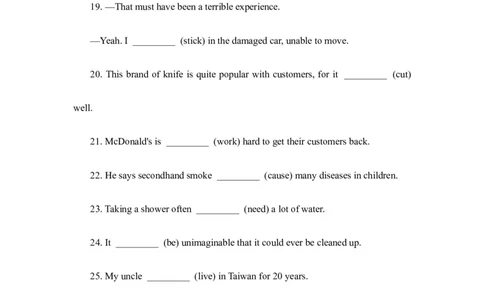 2023届高考英语二轮复习语法提分练习：动词之时态、语态、语气（含答案）_03高考英语_新高考复习资料_2023年新高考资料_二轮复习_2023届高考二轮英语专题复习（含解析）