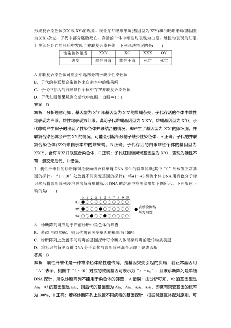 2024年高考生物一轮复习（新人教版）第5单元　第8课时　伴性遗传的特点与应用及人类遗传病_09高考生物_2024年新高考资料_1.2024一轮复习_2024年高考生物一轮复习讲义（新人教版）
