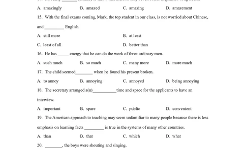 04形容词与副词(精练)-2024年高考英语一轮复习语法能力突破必备(PPT+复习卡+精练题)(通用版)_03高考英语_通用版（老高考）复习资料_2024年复习资料