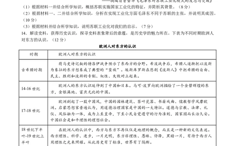 2024年一轮复习收官卷第二模拟（全国甲卷）（原卷版）_07高考历史_通用版（老高考）复习资料_2024年复习资料_2024年一轮复习模拟卷_2024年一轮复习收官卷第二模拟（全国甲卷）