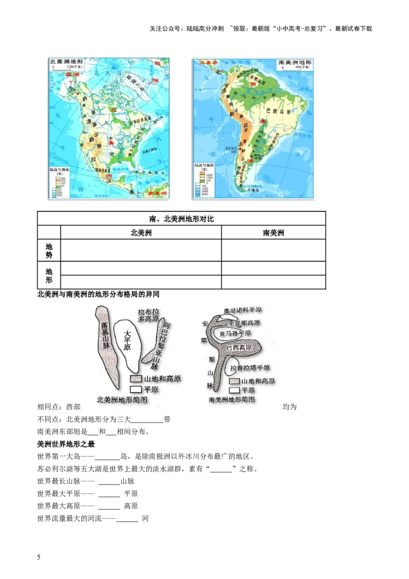 专题08非洲与美洲（背记帮）-备战2024年中考地理一轮复习考点帮（全国通用）（挖空版）_02中考总复习（2026版更新中）_09-地理-中考总复习_2024年中考复习资料_一轮复习