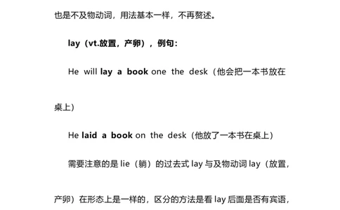 2021届人大附中高中英语新高考语法一轮复习讲义（19）易用错动词（lie，lay、rise，raise，arise、sit，set，seat）知识点总结整理_03高考英语_新高考复习资料_2022年新高考资料