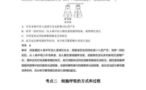 2024年高考生物一轮复习（新人教版）第3单元　第3课时　细胞呼吸的方式和过程_09高考生物_2024年新高考资料_1.2024一轮复习_2024年高考生物一轮复习讲义（新人教版）