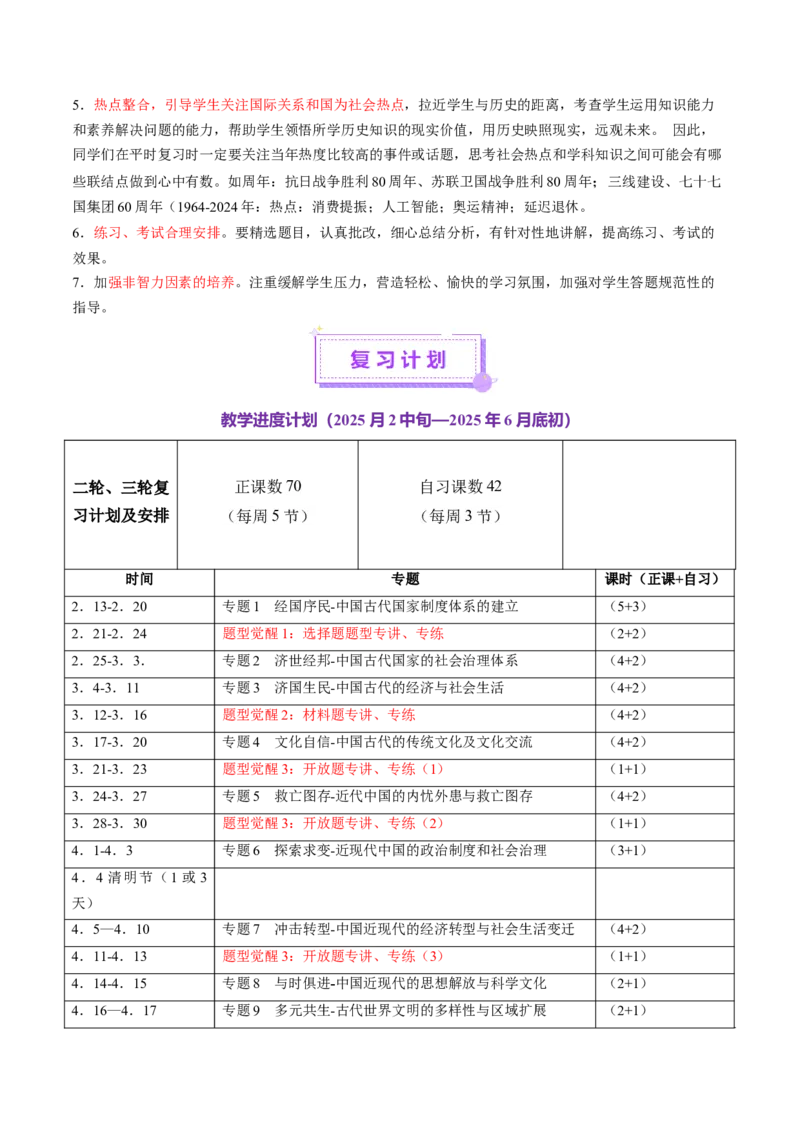 2025年高考历史二轮复习策略与计划-上好课2025年高考历史二轮复习讲练测（新高考通用）_07高考历史_2025年新高考资料_二轮复习_01高考语文等多个文件