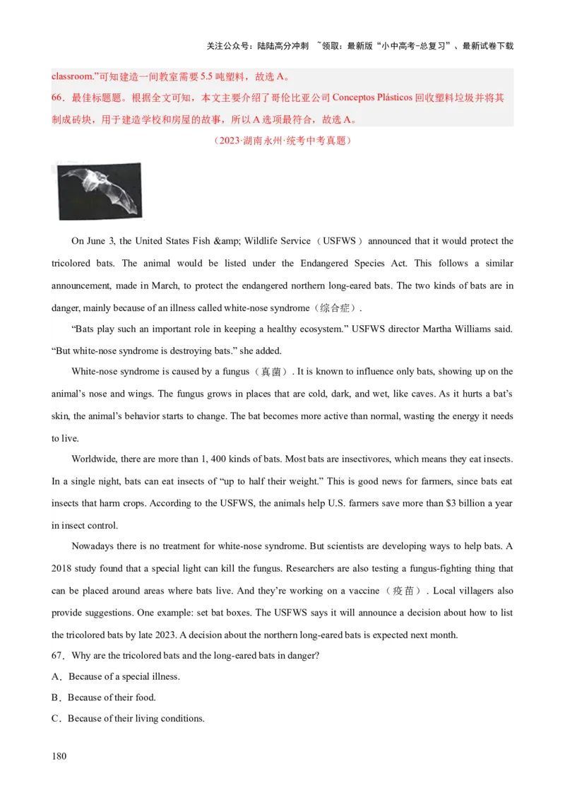 专题20阅读理解考点3说明文（全国通用）（解析版）_02中考总复习（2026版更新中）_03-英语-中考总复习_2026年中考复习（更新中）