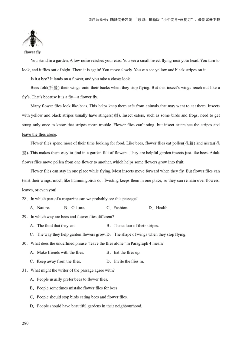 专题20阅读理解考点3说明文（全国通用）（解析版）_02中考总复习（2026版更新中）_03-英语-中考总复习_2026年中考复习（更新中）