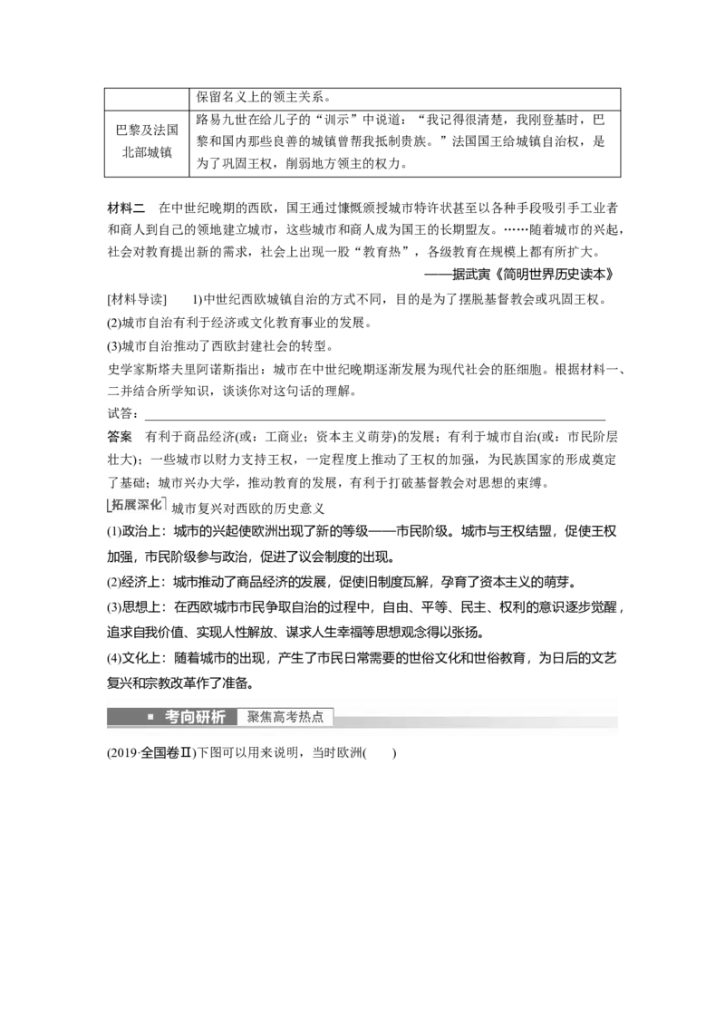 2023年高考历史一轮复习（部编版新高考）第12讲课题36　中古时期的欧洲_07高考历史_新高考复习资料_2023年新高考复习资料_2023新高考大一轮复习讲义