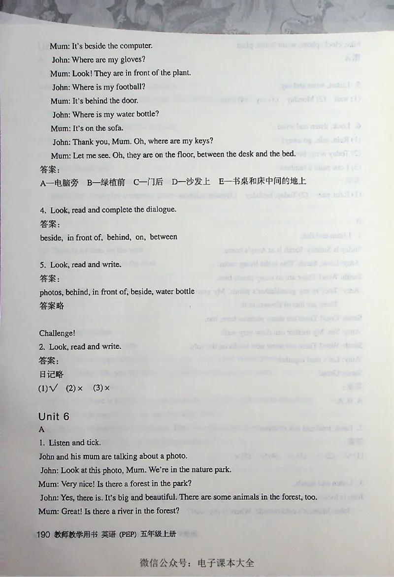 英语PEP5A教师教学用书_26春四年级上下册人教版_四上英语合集人教版PEP英语四年级上册新教材（教学视频+课件+动画+音频+练习+教案）_16教师用书_小学英语_人教版PEP