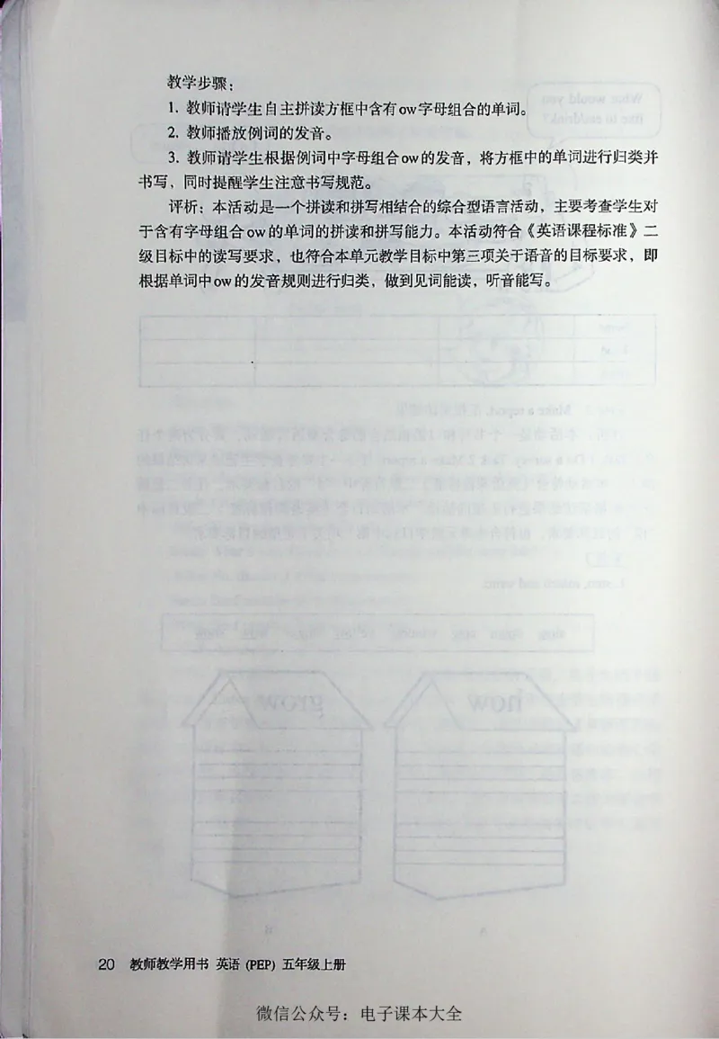 英语PEP5A教师教学用书_26春四年级上下册人教版_四上英语合集人教版PEP英语四年级上册新教材（教学视频+课件+动画+音频+练习+教案）_16教师用书_小学英语_人教版PEP