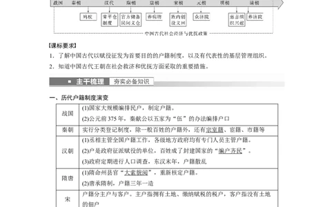 2023年高考历史一轮复习（部编版新高考）第6讲课题16　中国古代的户籍制度与社会治理_07高考历史_新高考复习资料_2023年新高考复习资料_2023新高考大一轮复习讲义
