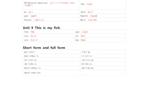 湘鲁版英语三年级上册单词默写表_26春四年级上下册人教版_四上英语合集人教版PEP英语四年级上册新教材（教学视频+课件+动画+音频+练习+教案）_17练习资料_《小学英语单词默写表》
