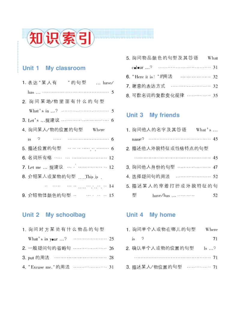 状元大课堂四年级上册英语人教PEP版正文_26春四年级上下册人教版_四上英语合集人教版PEP英语四年级上册新教材（教学视频+课件+动画+音频+练习+教案）_17练习资料_《状元导学案》