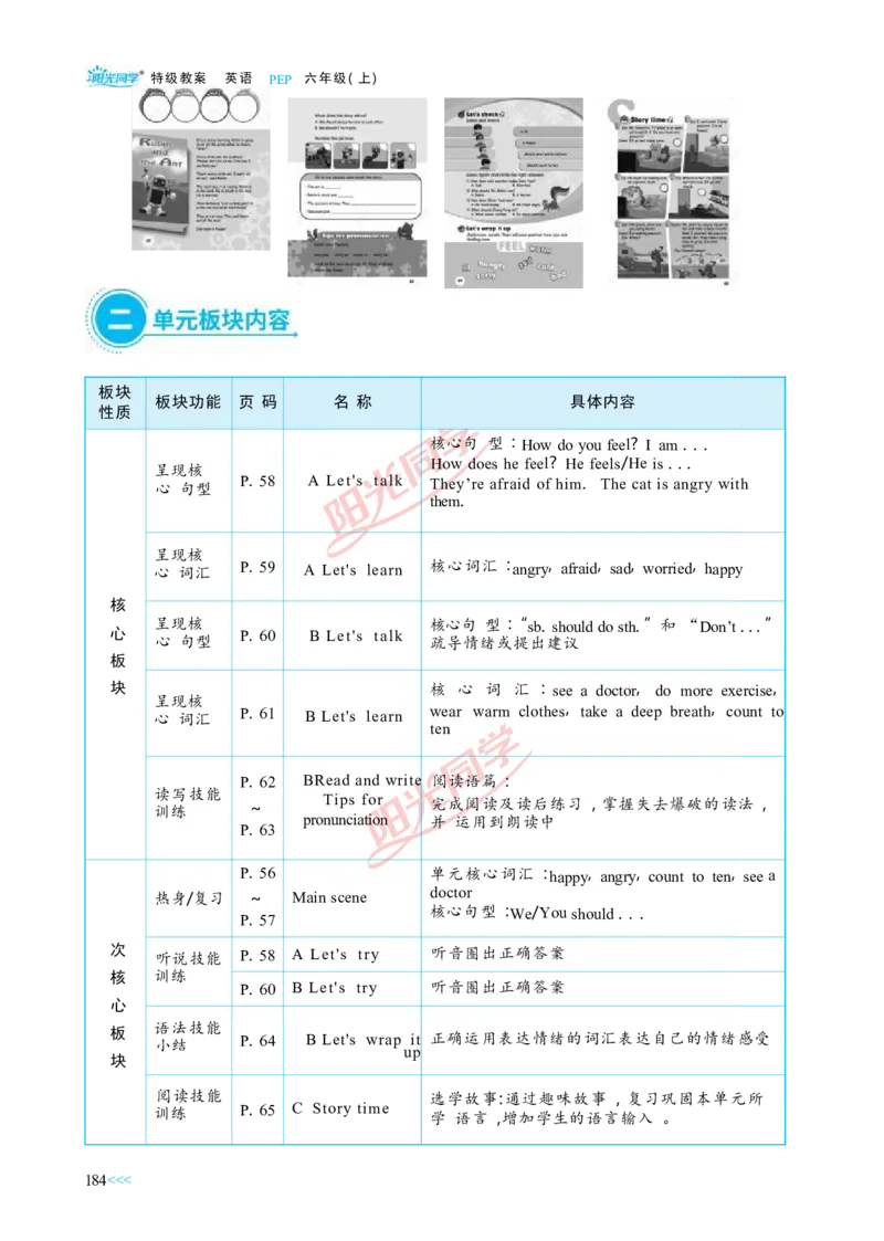 教案正文6上_Unit6_26春四年级上下册人教版_四上英语合集人教版PEP英语四年级上册新教材（教学视频+课件+动画+音频+练习+教案）_19同步教案课件_人教pep3_3-6上册