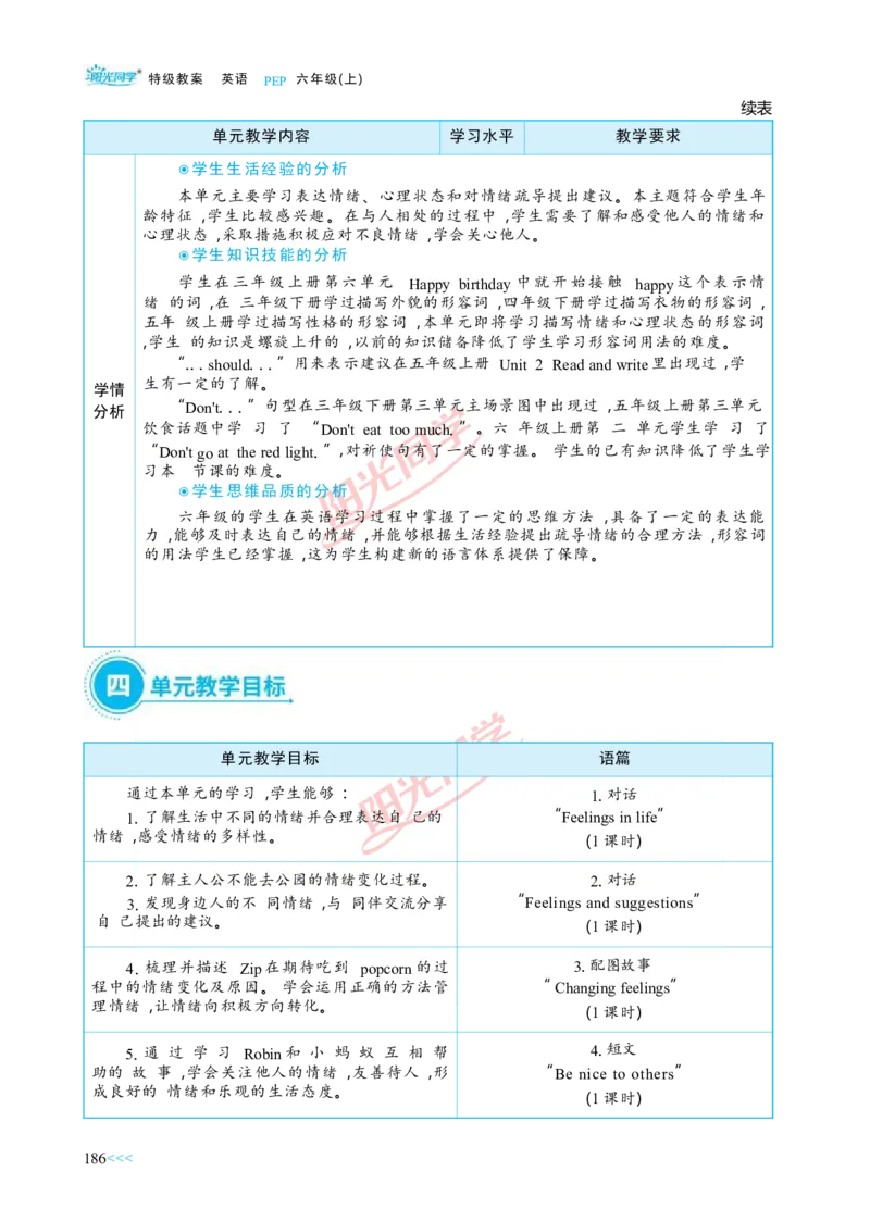 教案正文6上_Unit6_26春四年级上下册人教版_四上英语合集人教版PEP英语四年级上册新教材（教学视频+课件+动画+音频+练习+教案）_19同步教案课件_人教pep3_3-6上册