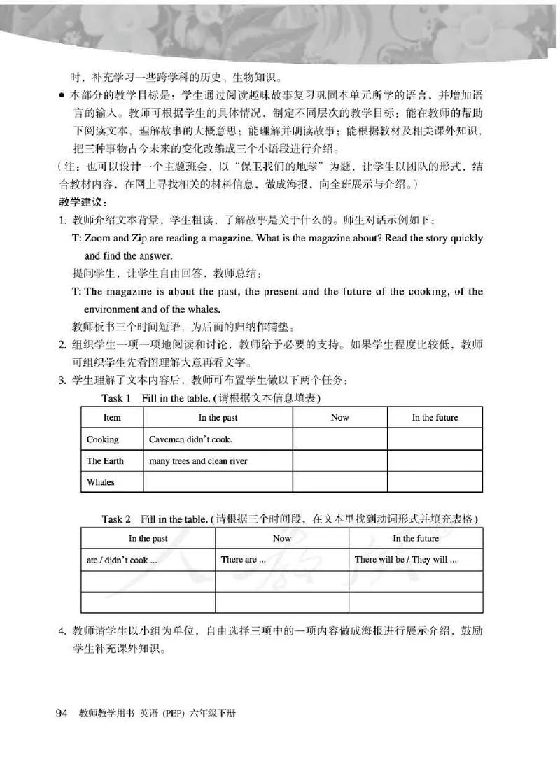 英语PEP6B教师教学用书_26春四年级上下册人教版_四上英语合集人教版PEP英语四年级上册新教材（教学视频+课件+动画+音频+练习+教案）_16教师用书_小学英语_人教版PEP