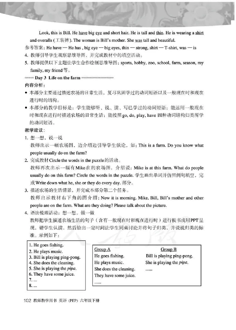 英语PEP6B教师教学用书_26春四年级上下册人教版_四上英语合集人教版PEP英语四年级上册新教材（教学视频+课件+动画+音频+练习+教案）_16教师用书_小学英语_人教版PEP